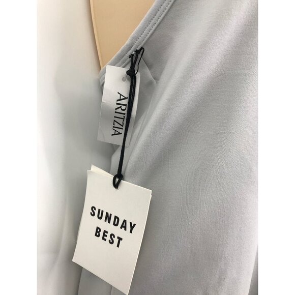 Aritzia Sunday Best Aubrey Halter Dress Light Gray Medium NEW - Picture 4 of 8